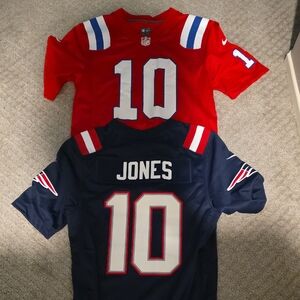 Nike Red and Navy Football Jerseys